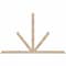 Ekena Millwork Saratoga Smooth Timber Gable Bracket, Douglas Fir, 84"W x 53"H x 1 1/2"D x 3 1/2"F, 15/12 Pitch GBW084X53X0204SAR00SDF - alternate 1